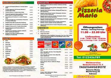 Pizza Flyer Beispiel